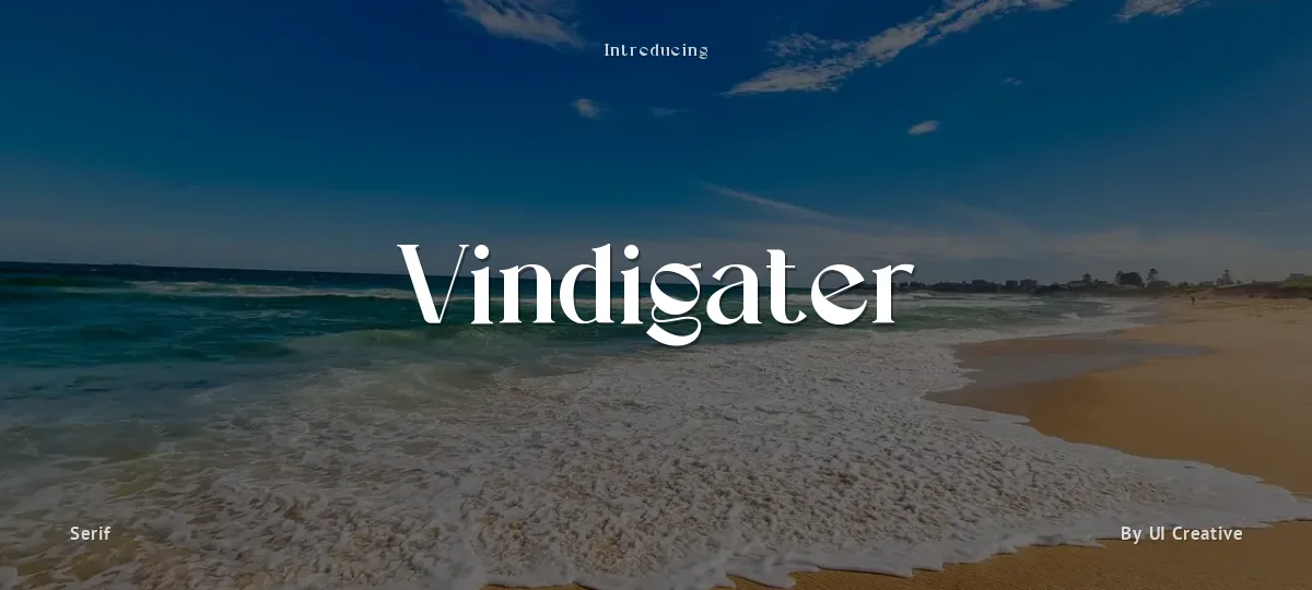Vindigater font preview