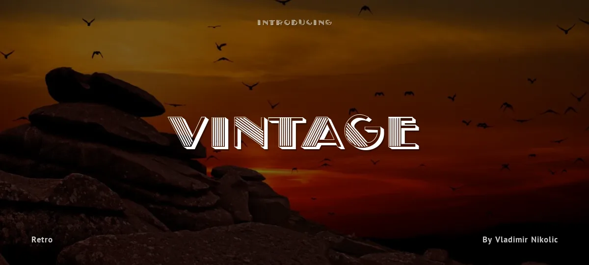 Vintage font preview