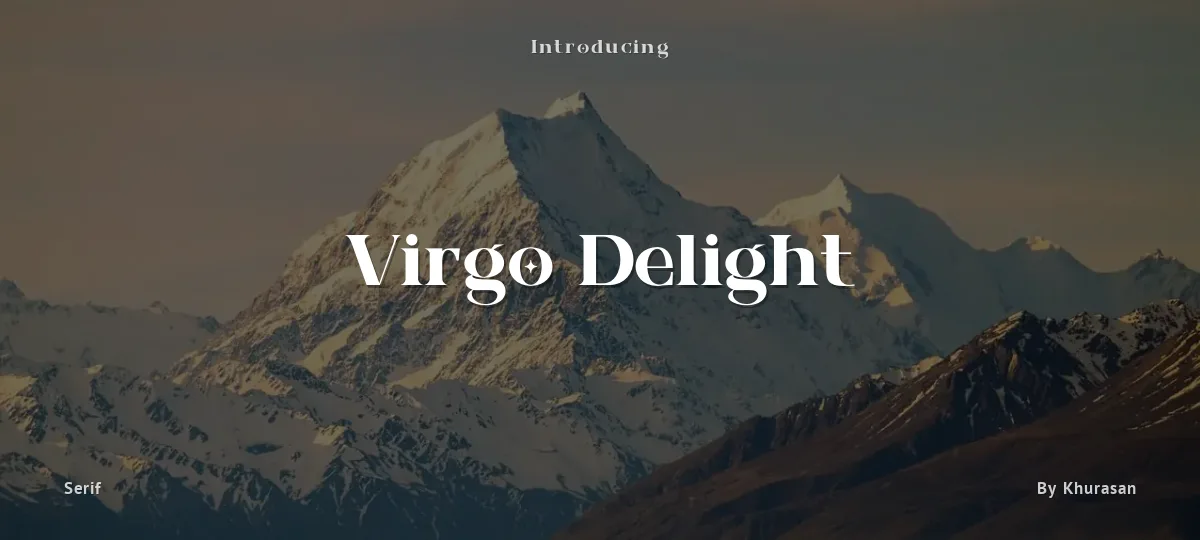 Virgo Delight font preview