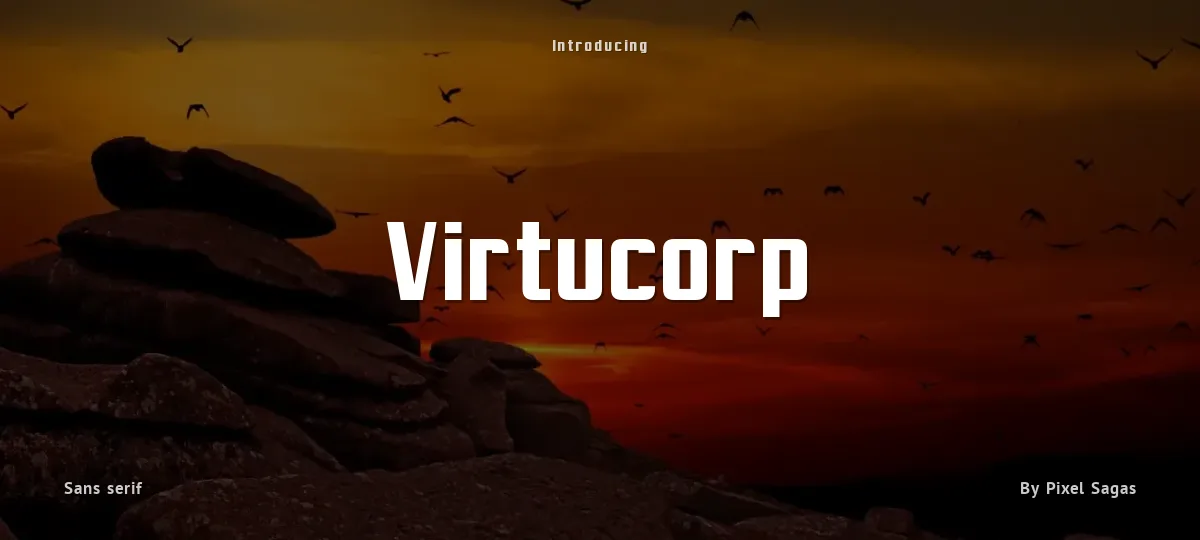 Virtucorp font preview