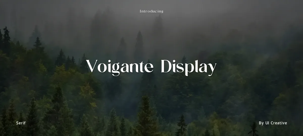 Voigante Display font preview