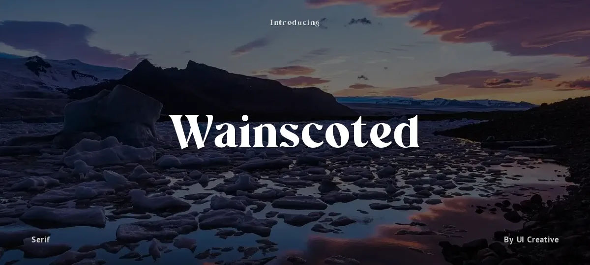 Wainscoted font preview