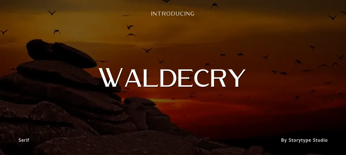 Waldecry font preview