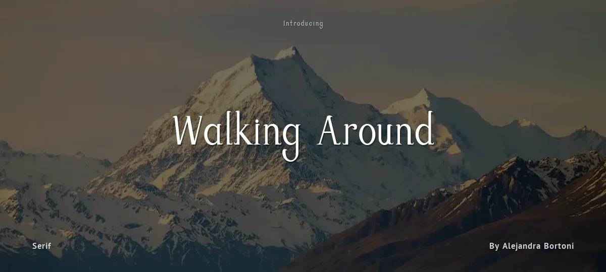 Walking Around font preview