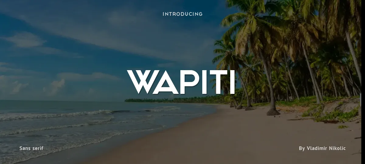 Wapiti font preview