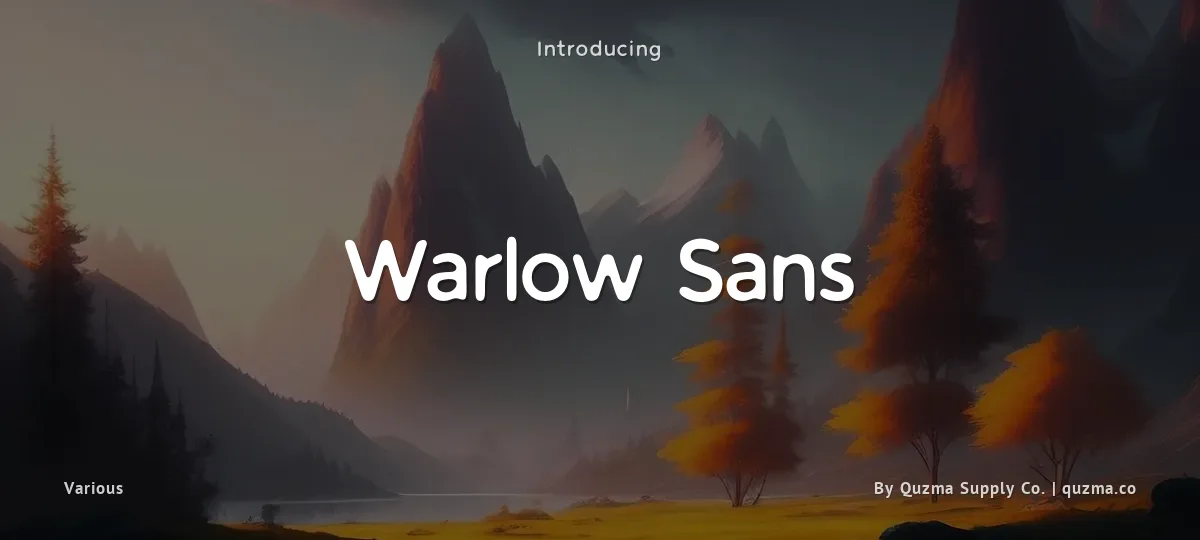 Warlow Sans font preview