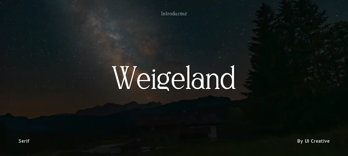 Weigeland font preview