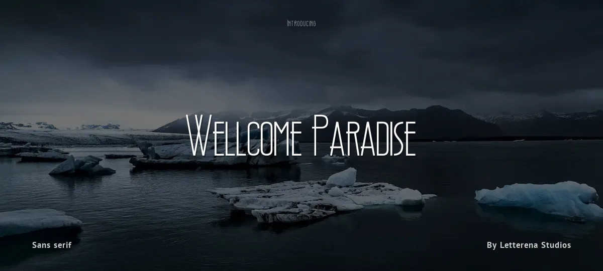Wellcome Paradise font preview