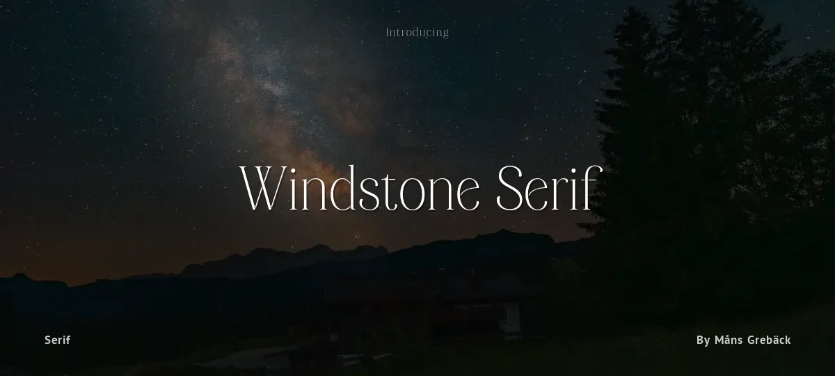 Windstone Serif font preview