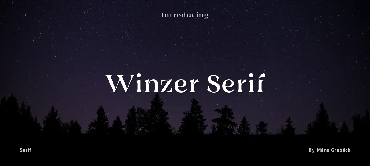 Winzer Serif font preview