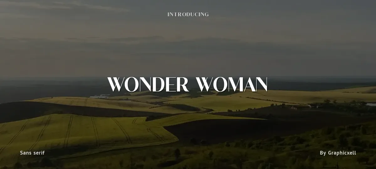 Wonder Woman font preview