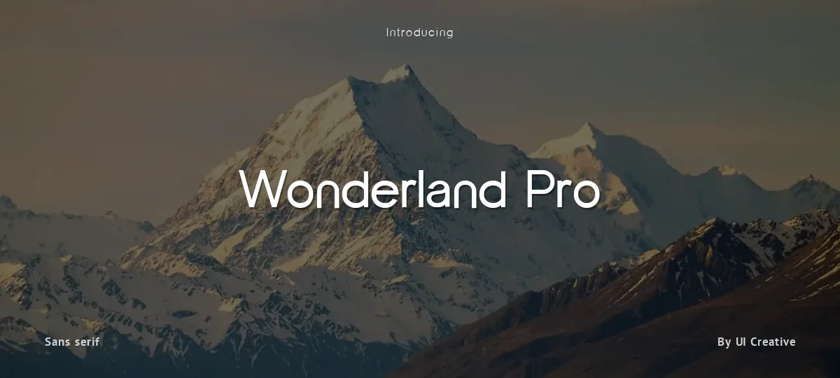 Wonderland Pro font preview