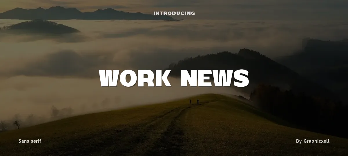 Work News font preview