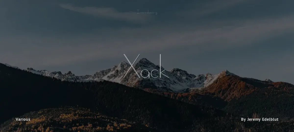 Xack font preview