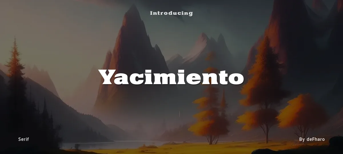Yacimiento font preview