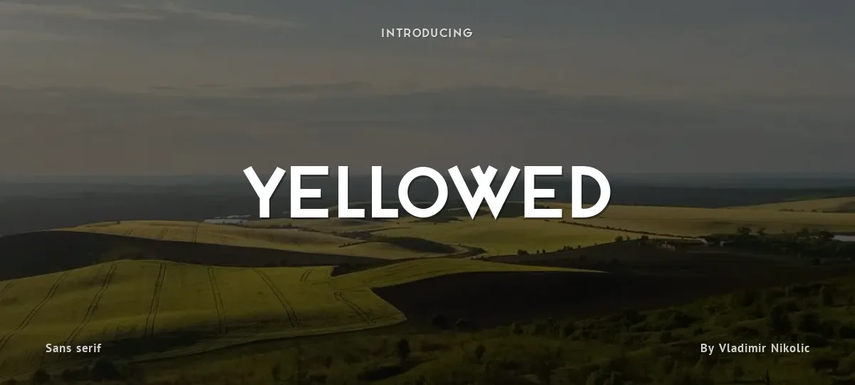 Yellowed font preview