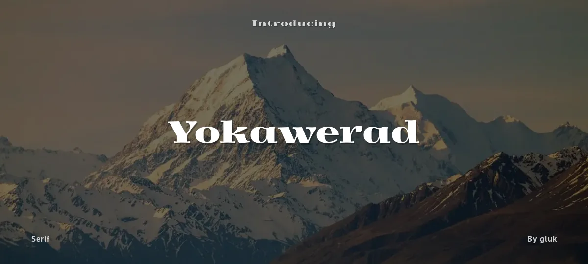 Yokawerad font preview