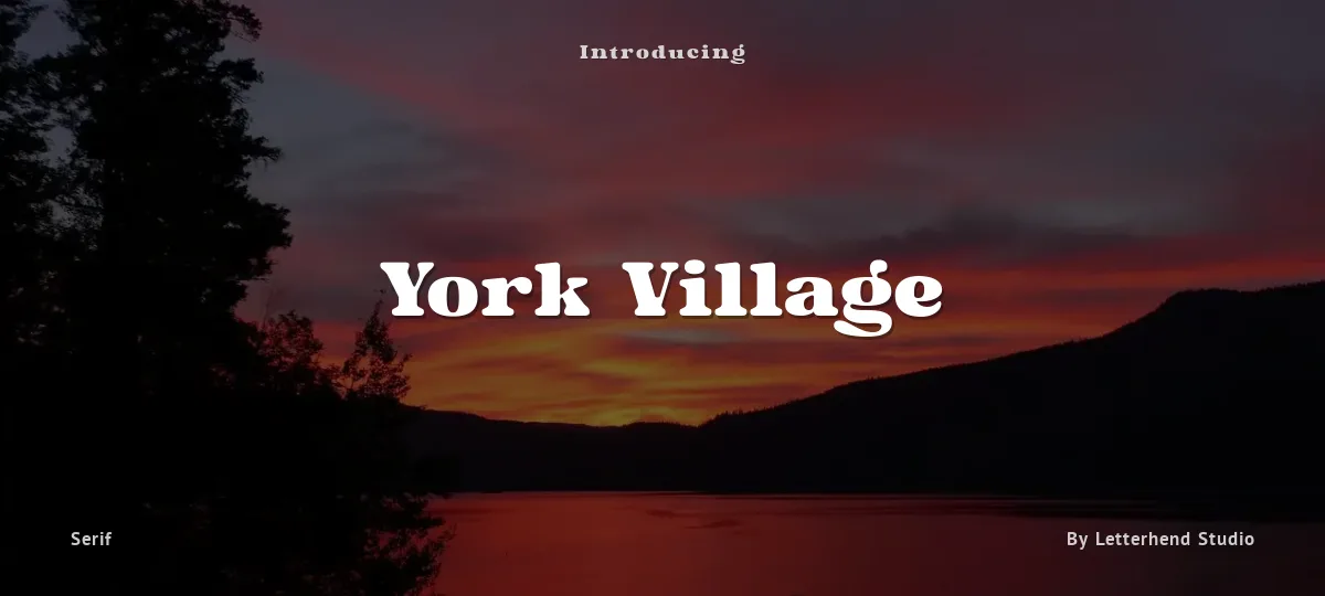 York Village font preview