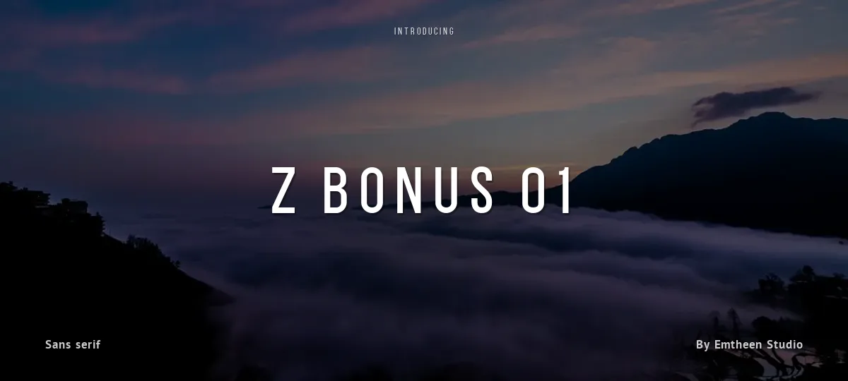 Z Bonus 01 font preview