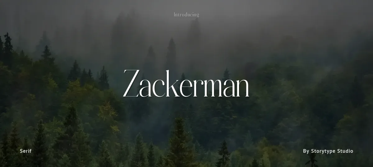 Zackerman font preview