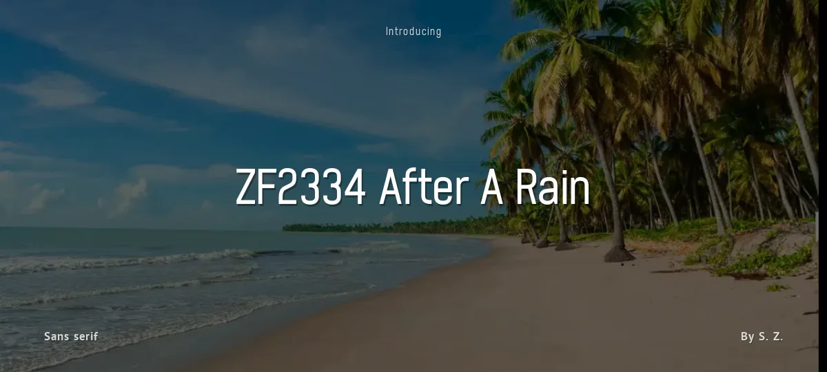 ZF2334 After A Rain font preview