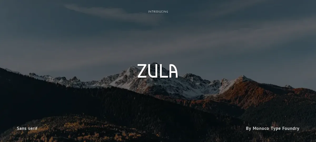 Zula font preview