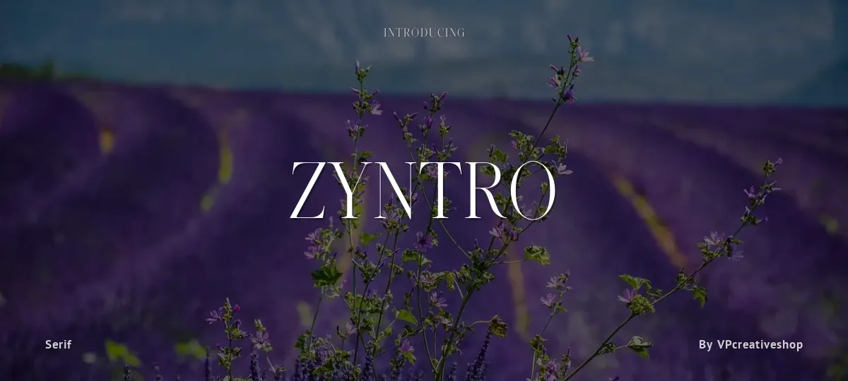 Zyntro font preview
